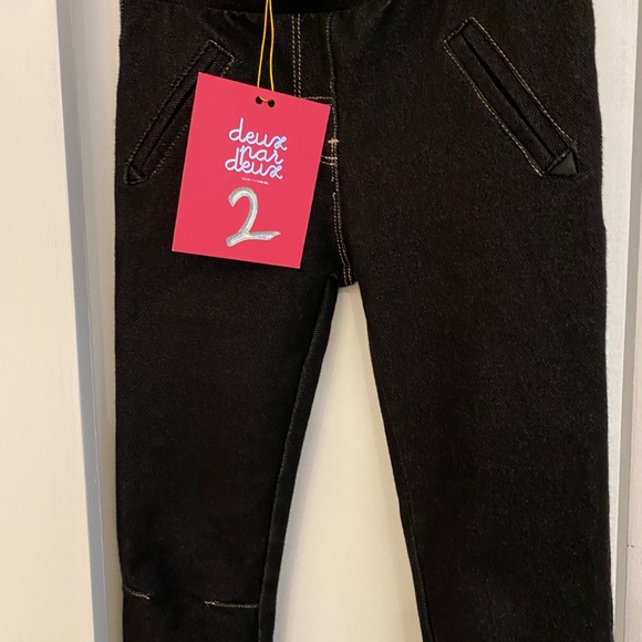 Deux Par Deux girls dark wash jeggings size 5 NWT - Picture 3 of 11